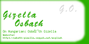 gizella osbath business card